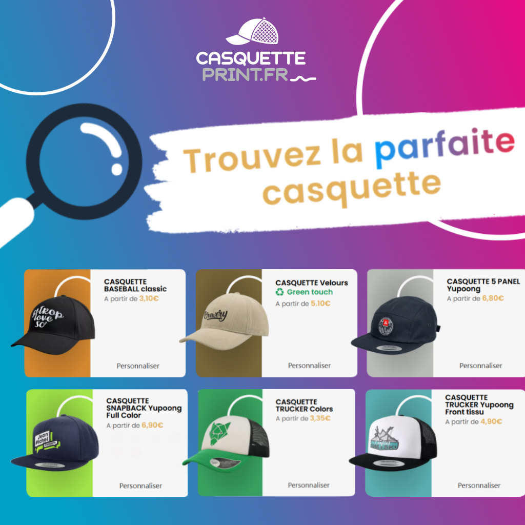 Trouvez votre style avec une Casquette personnalisée Casquette Print