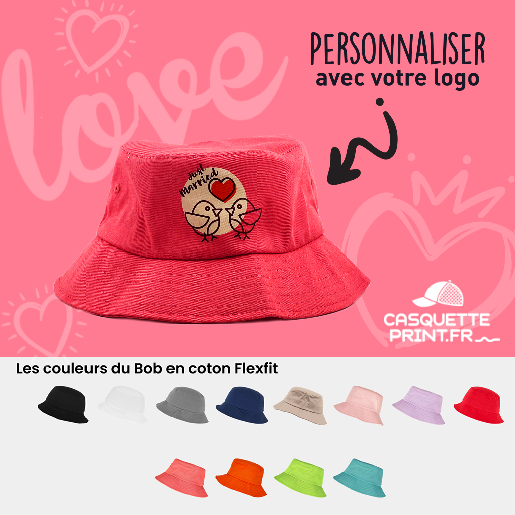 Bob personnalisé pour tous vos évenement, mariage, fête, EVG, EVJF, homme femme et enfant - Casquette Print